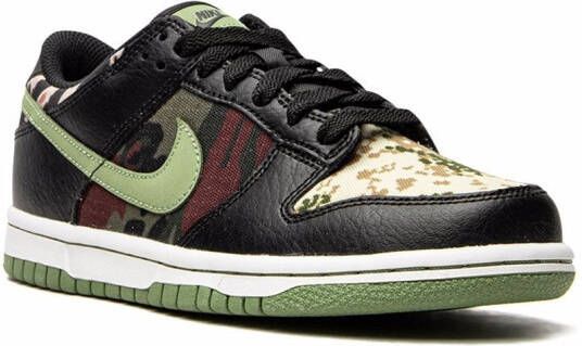 Nike Kids Dunk Low "Black Multi-Camo" sneakers