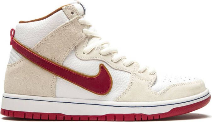 Nike SB Dunk High "Team Crimson" sneakers White - Picture 3