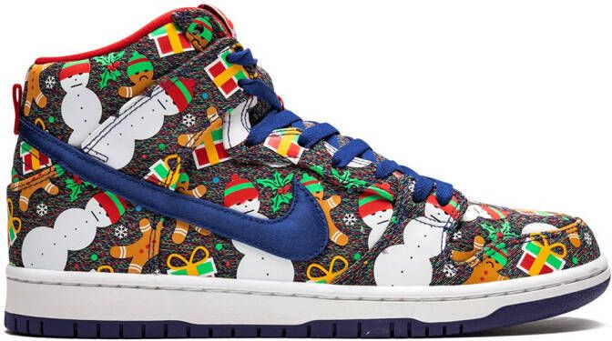 Nike SB Dunk High TRD QS "Ugly Christmas Sweater" sneakers Blue