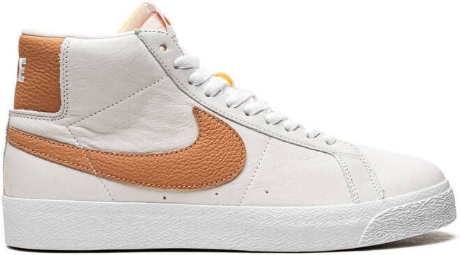Nike SB Zoom Blazer Mid ISO "Orange Label Cognac" sneakers White - Picture 2