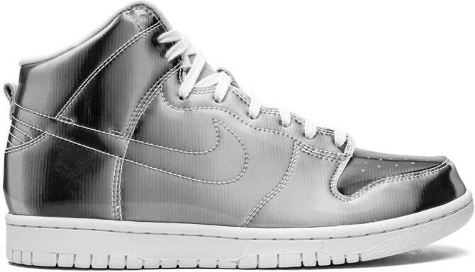 Nike x CLOT Dunk High "Metallic Silver" sneakers