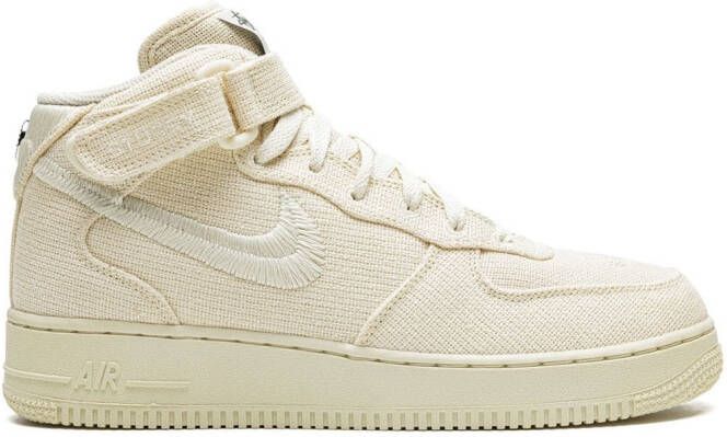 Nike x Stussy Air Force 1 Mid "Fossil" sneakers Neutrals - Picture 2