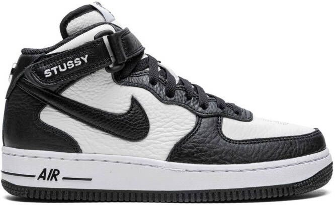 Nike x Stüssy Air Force 1 Mid "Light Bone Black" sneakers White - Picture 2