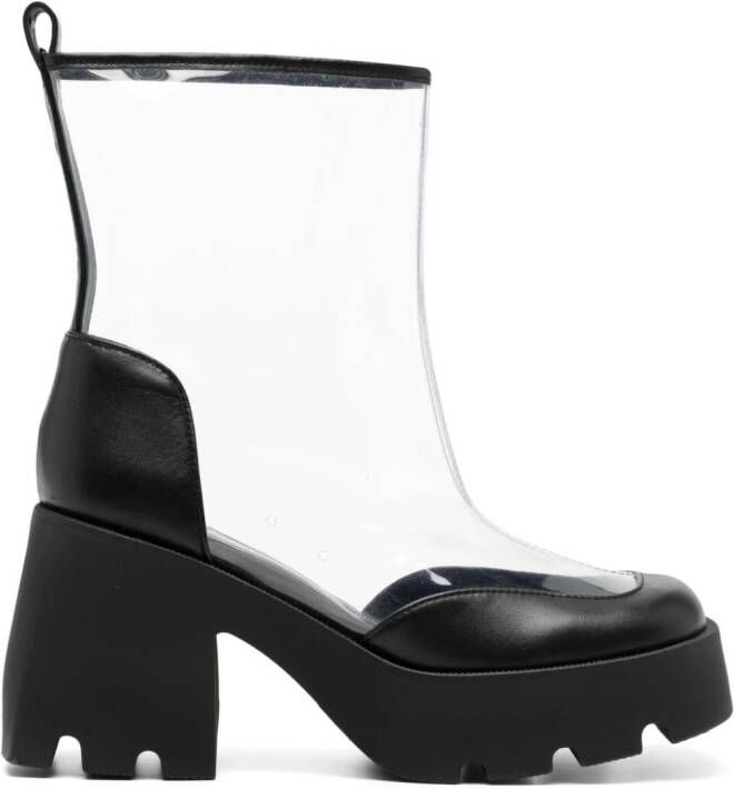 Nodaleto Bulla leather-trimmed boots Black