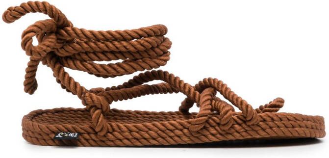 Nomadic State of Mind strappy rope flat sandals Brown