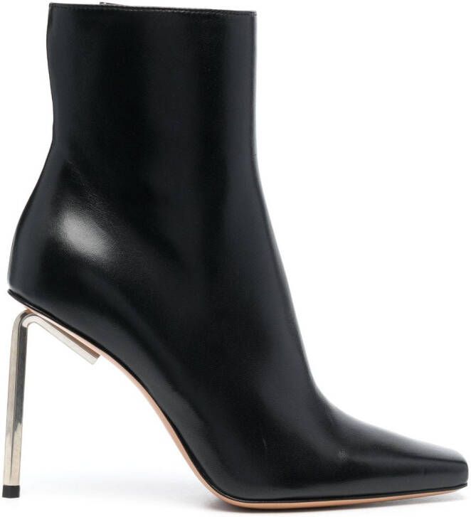 Off-White Allen 100mm leather ankle boots Black
