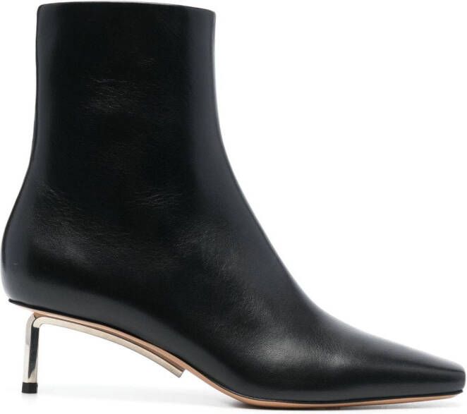 Off-White Allen 60mm leather ankle boots Black
