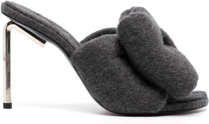 Off-White Allen bow wool sandals Grey