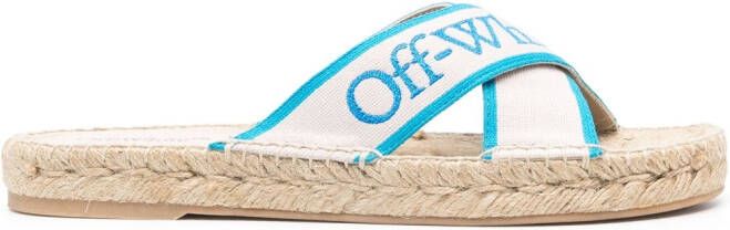 Off-White Bookish Criss-Cross espadrille Neutrals