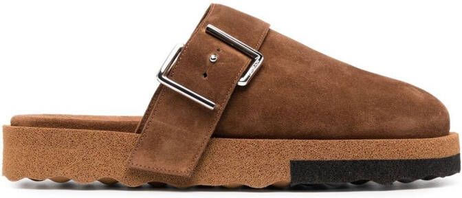 Off-White Comfort backless slippers Brown