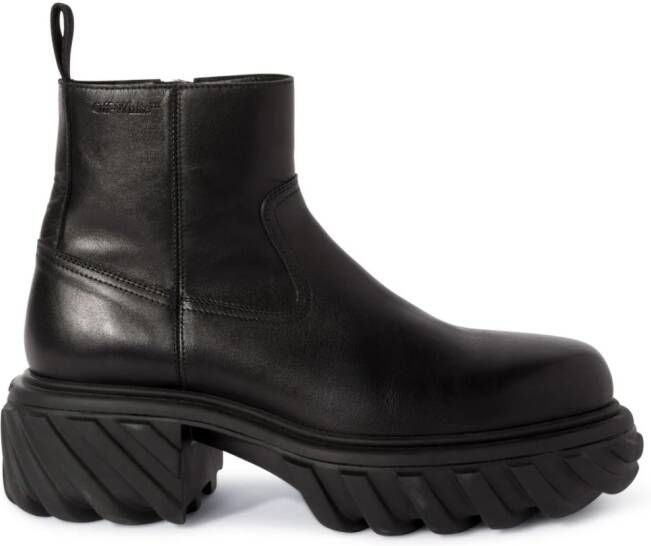 Off-White Exploration Motor ankle boots Black