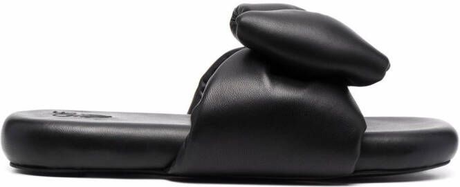 Off-White extra padded bow slides Black