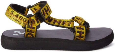 Off-White Kids logo-print touch-strap sandals Black - Picture 5