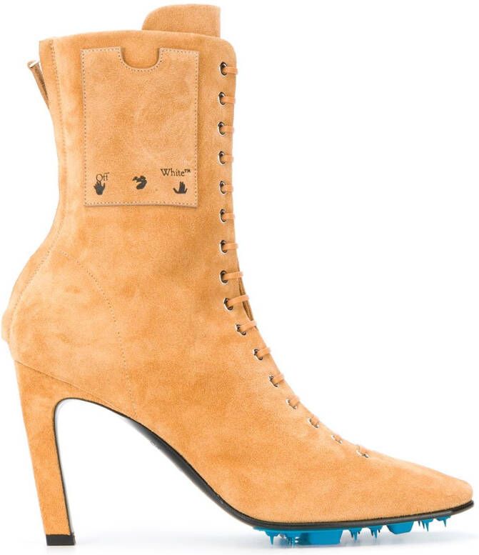 Off-White lace-up ankle boots Neutrals