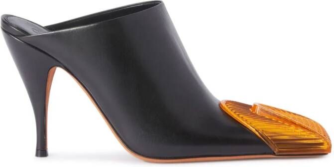 Off-White Lunar leather mules Black