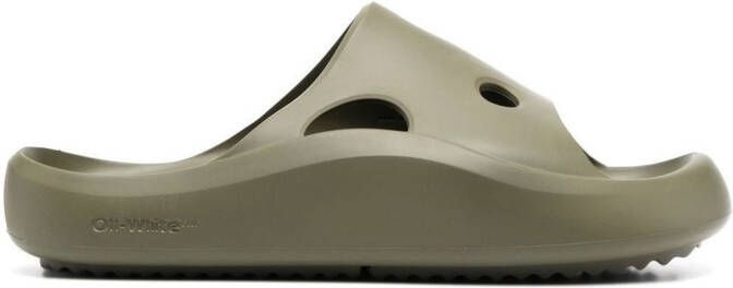 Off-White Meteor Padded slides Green