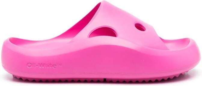 Off-White Meteor rubber slides Pink