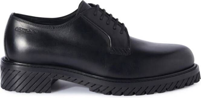 Off-White Military leather derby shoes Black