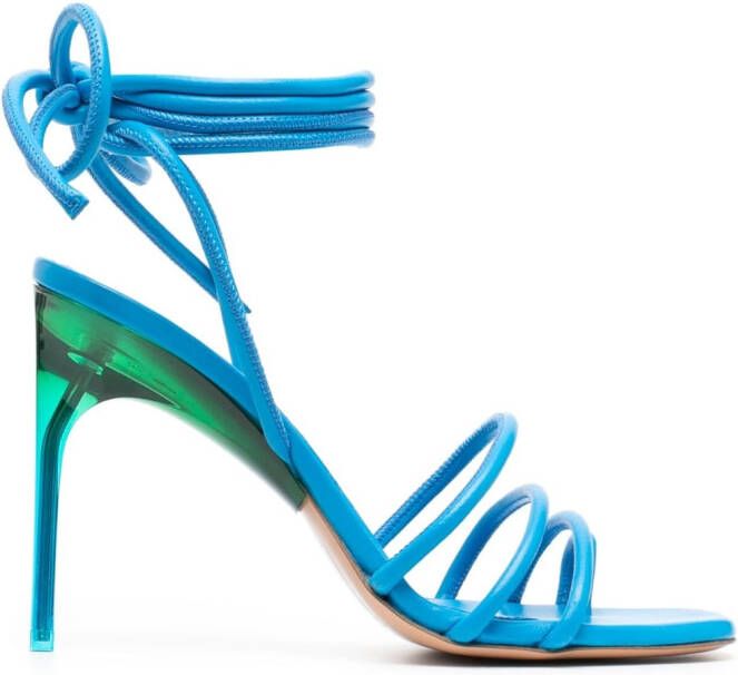 Off-White Plexi 110mm ankle-strap sandals Blue