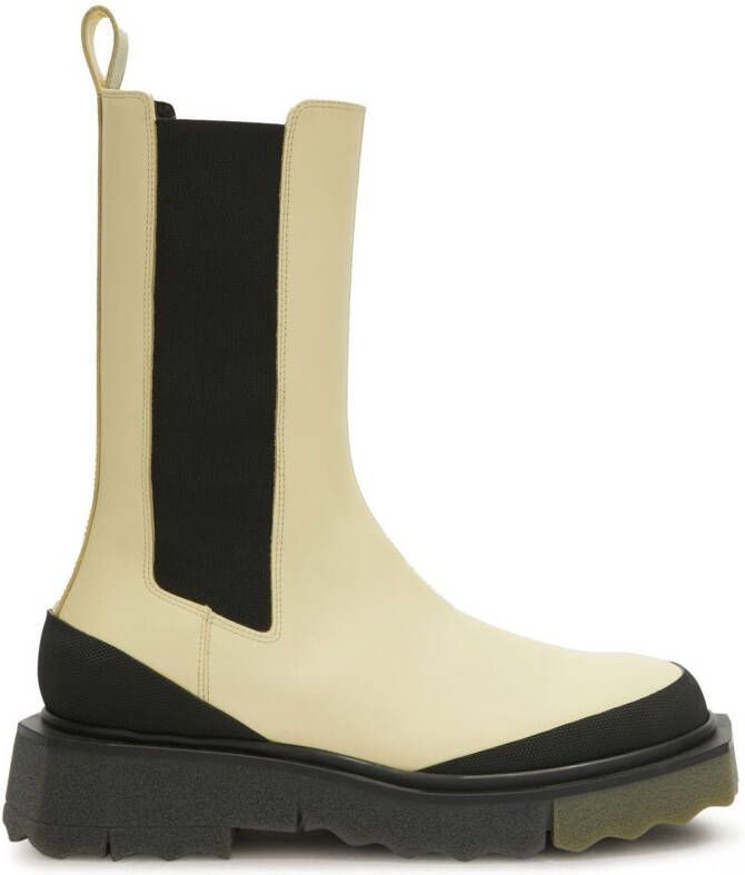 Off-White sponge-effect sole Chelsea boots Neutrals