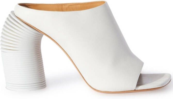 Off-White spring leather mules