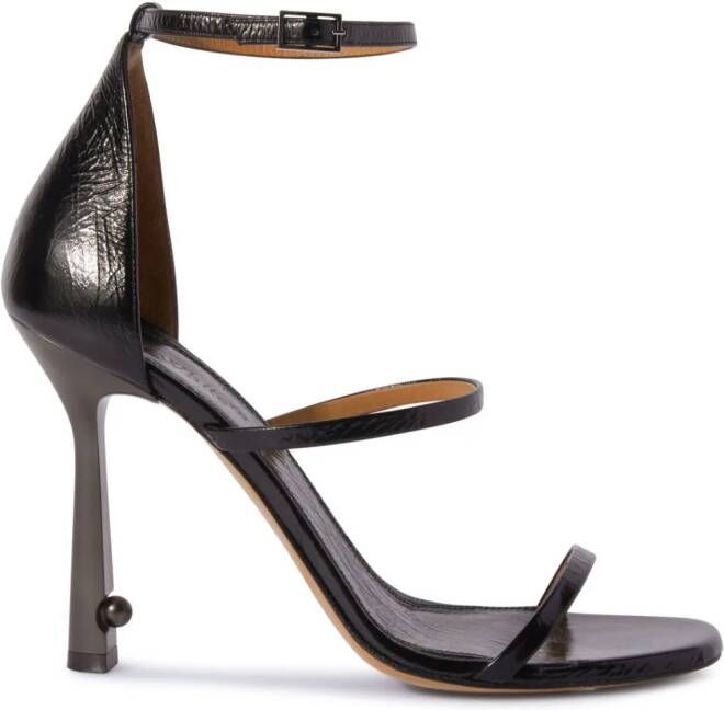 Off-White Lollipop leather sandals Black