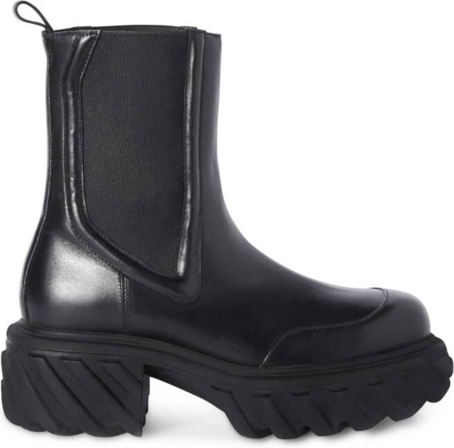 Off-White Tractor Motor leather boots Black