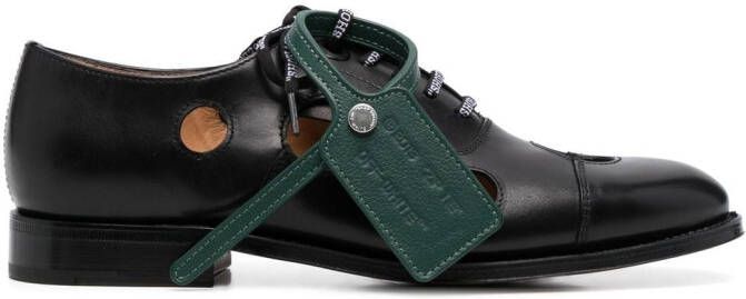 Off-White x Church's Meteor-holes leather Oxford shoes Black