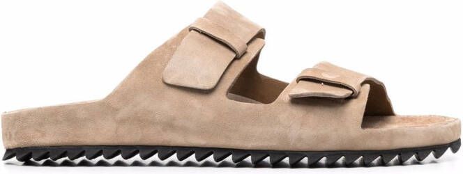 Officine Creative Agora suede sandals Neutrals