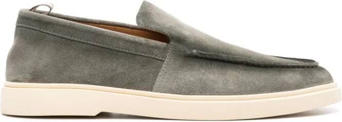 Officine Creative Bones 002 suede loafers Green