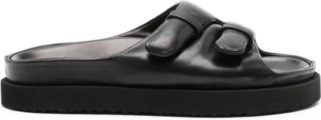 Officine Creative Chora leather slides Black