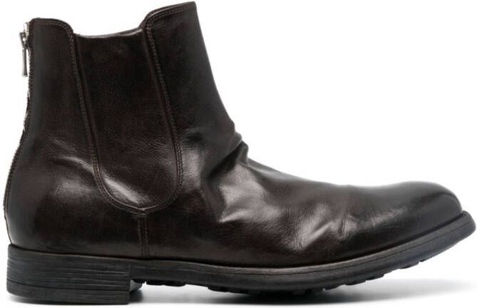Officine Creative Chronicle 005 leather ankle boots Brown