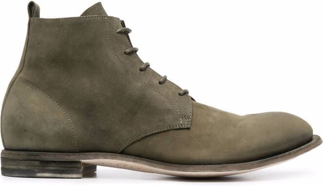 Officine Creative Durga 002 suede boots Green