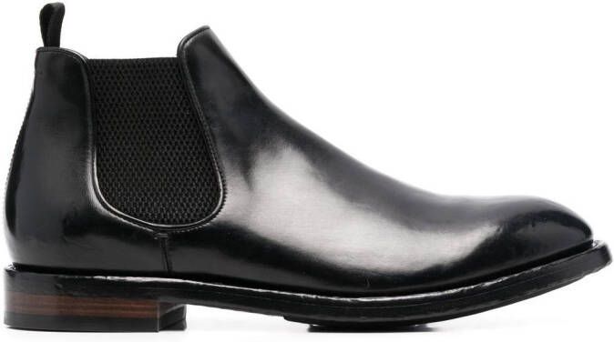 Officine Creative elasticated-panel leather boots Black
