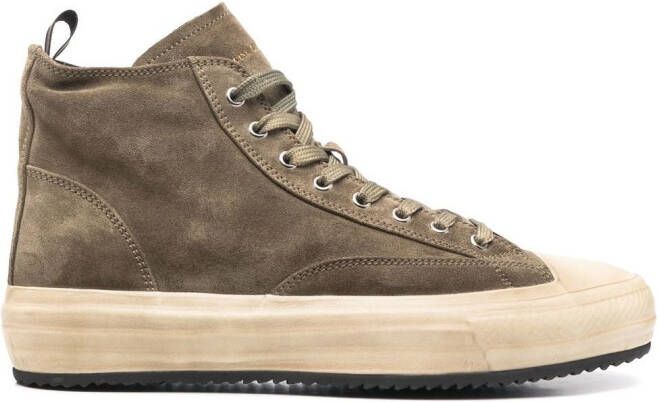 Officine Creative high-top suede sneakers Green