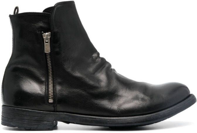 Officine Creative Hive 054 leather ankle boots Black