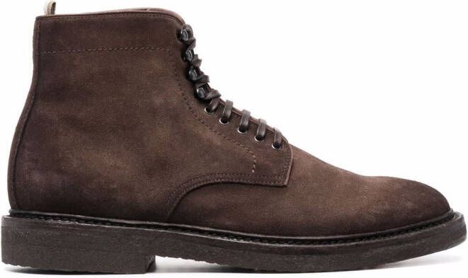 Officine Creative Hopkins suede-leather boots Brown
