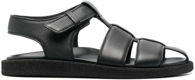 Officine Creative Inner caged leather sandals Black