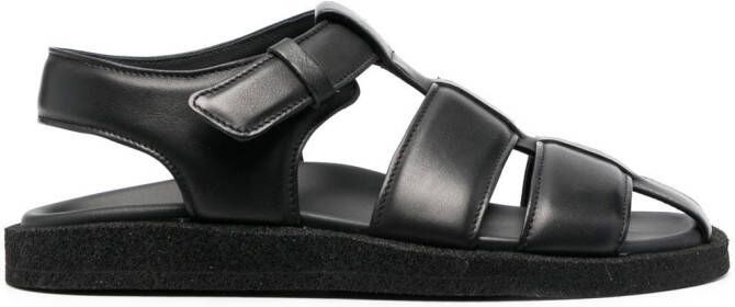 Officine Creative interwoven leather sandals Black