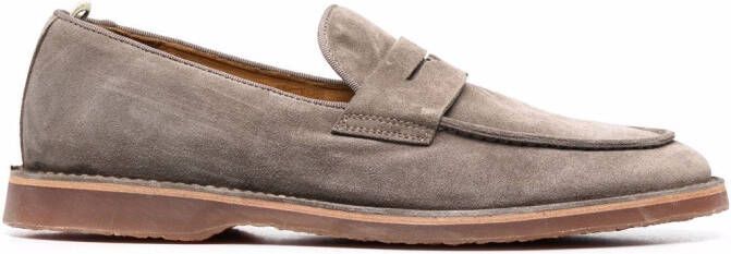 Officine Creative Kent 008 suede loafers Neutrals
