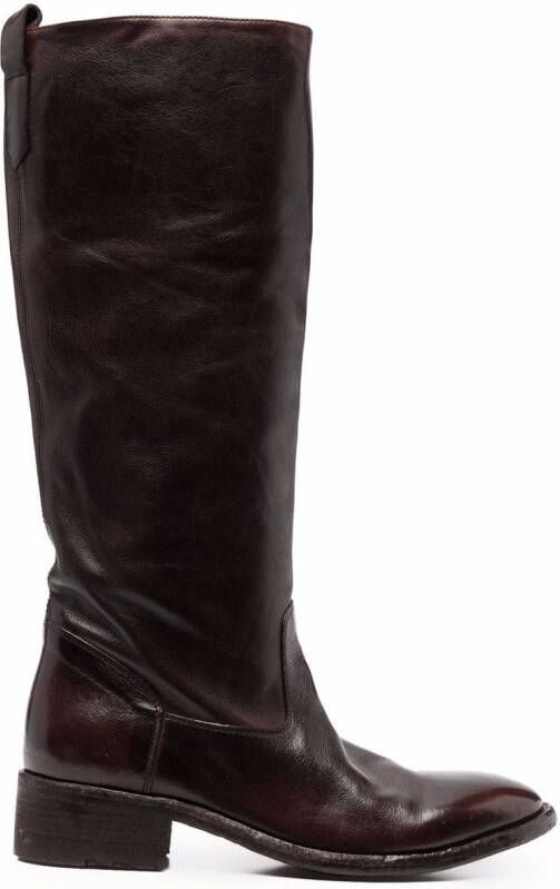 Officine Creative knee-length leather boots Brown
