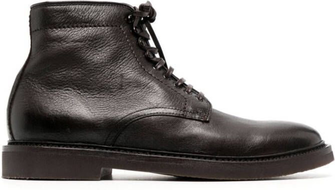 Officine Creative lace-up leather ankle boots Brown