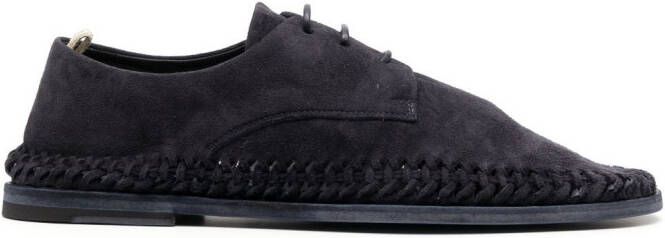 Officine Creative lace-up suede derby shoes Blue