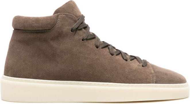 Officine Creative lace-up suede sneakers Brown