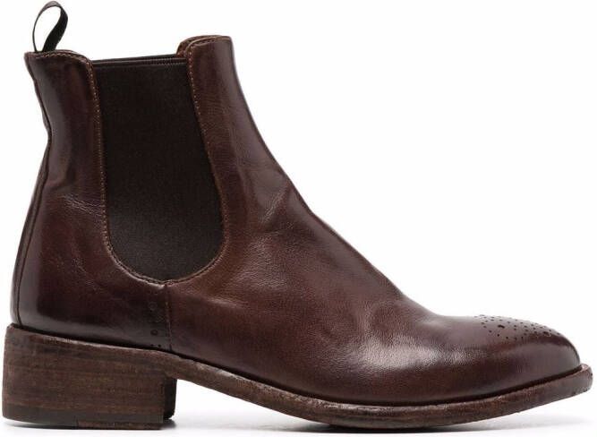 Officine Creative leather Chelsea boots Brown