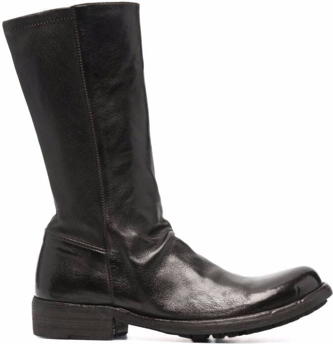 Officine Creative Legrand zipped leather boots Brown