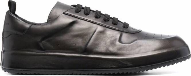 Officine Creative logo-debossed low-top leather sneakers Grey