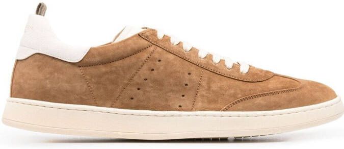 Officine Creative low-top suede sneakers Neutrals