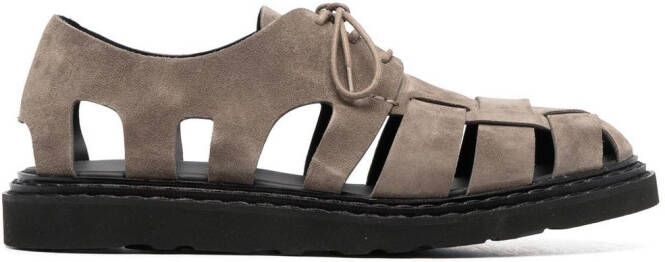 Officine Creative Lyndon suede sandals Grey