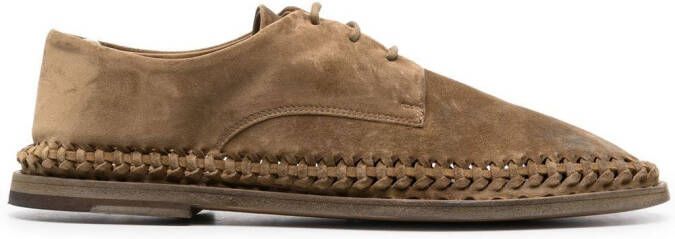 Officine Creative Miles stitched-edge Derby shoes Brown